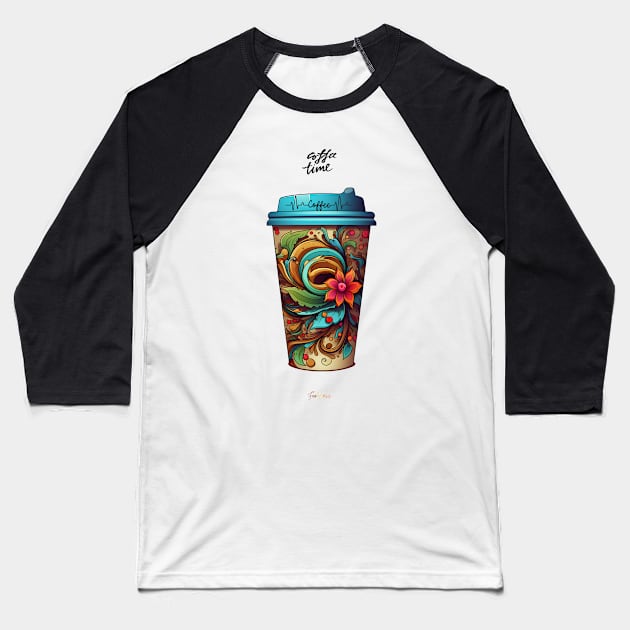 Coffee Lover Baseball T-Shirt by Funtomass